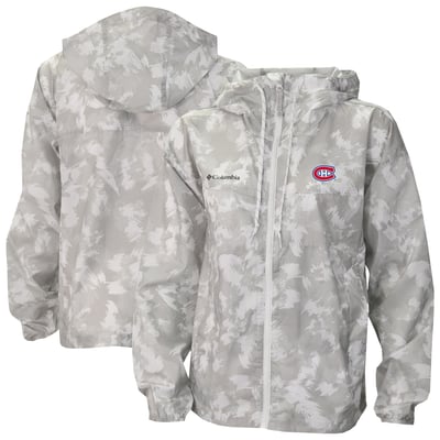 Montreal Canadiens Columbia Women's Flash Challenger Omni-Shade Full-Zip Windbreaker Jacket - Gray